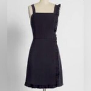MODCLOTH Ready to Ruffle Mini Navy Sundress Sleeveless Dress sz 10 New NWT